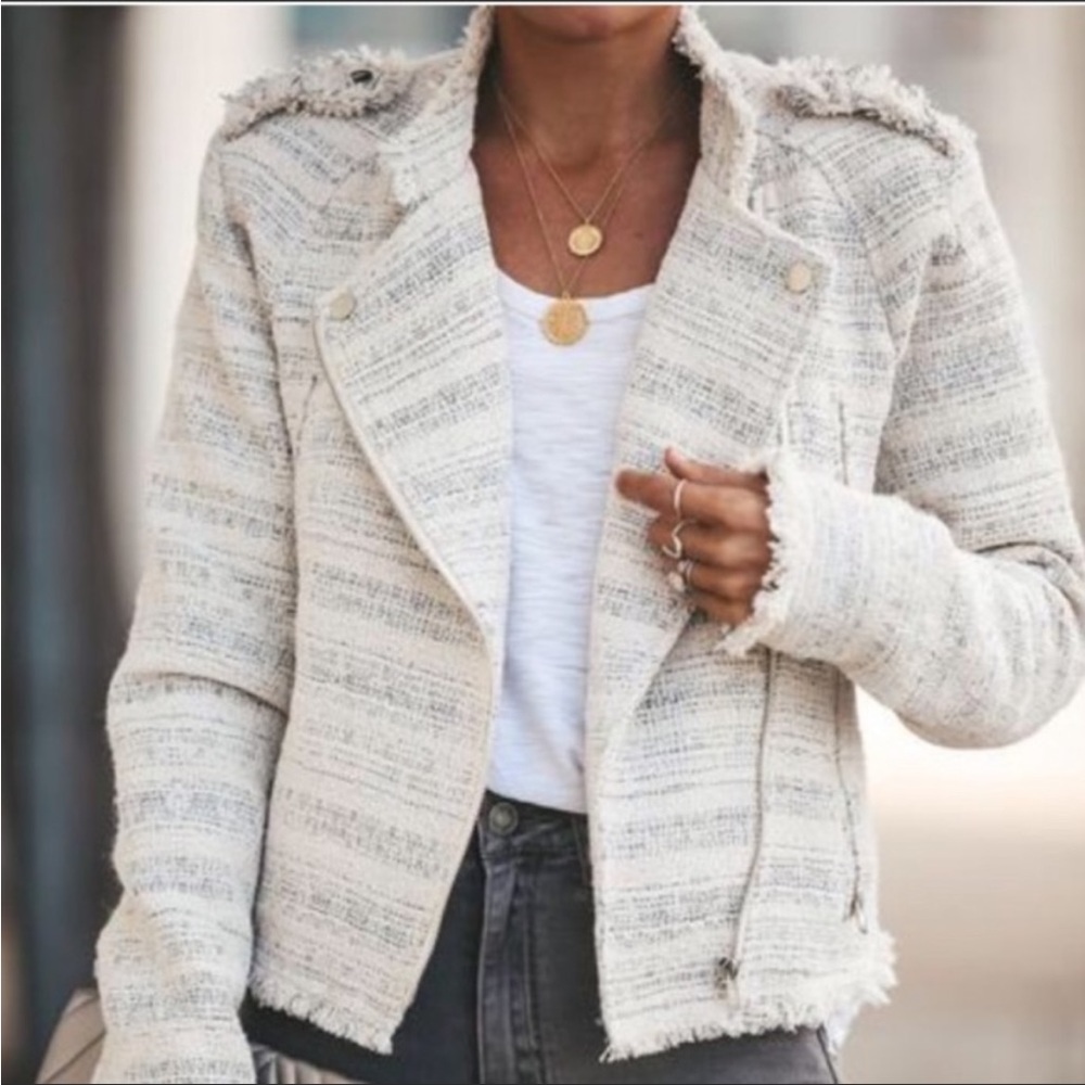 Vici tweed moto jacket